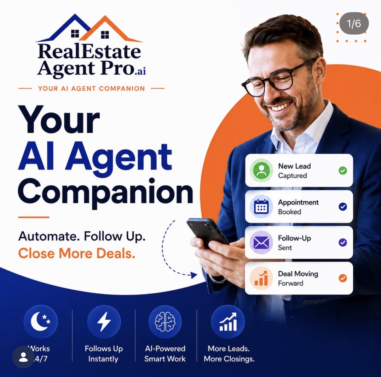 RealEstateAgentPro.ai — your AI Agent Companion, automate follow-up and close more deals